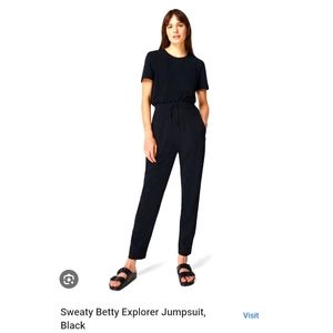 Sweaty Betty Explorer Jumpsuit, Black, size Large NWOT